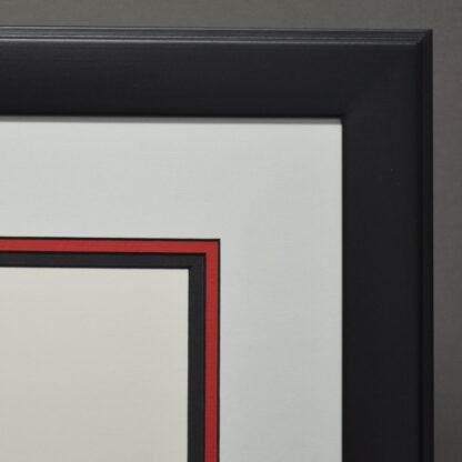 Mat Close up of Black Frame with Black Core Triple Matting