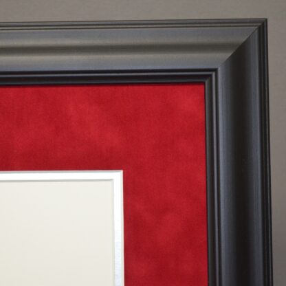 Executive Close up of Diploma Frame with Red Suede Mat