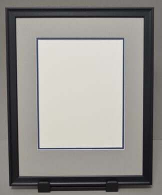 Classic Diploma Frame with Grey and Blue Mat